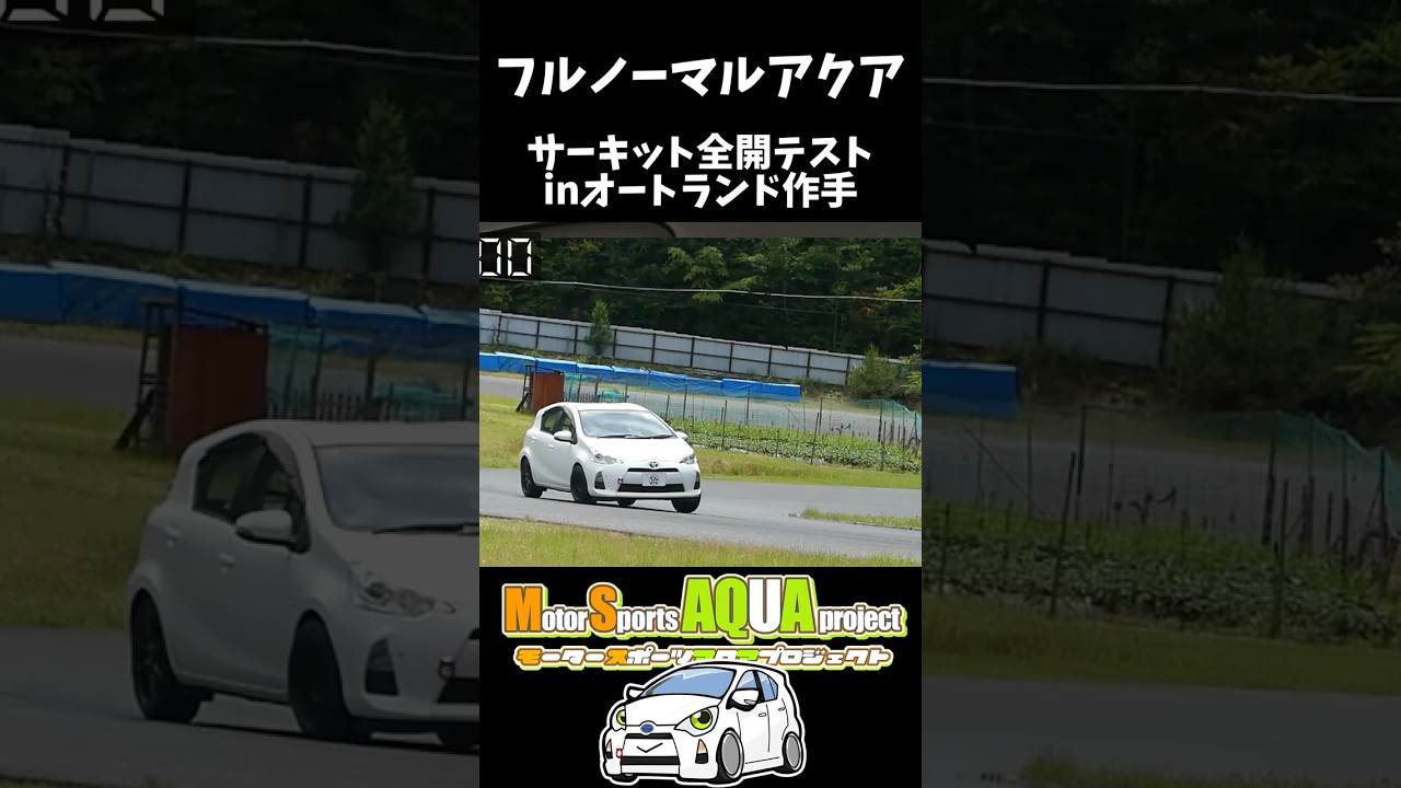 フルノーマルアクアサーキット全開テスト　#トヨタアクア　#toyotaaqua #サーキット#チューニング#jdm #車好き #ハイブリッドカー #無謀