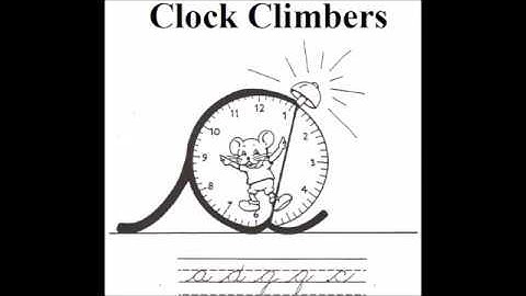 Clock Climbers - cursive letter group