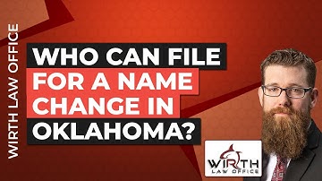 Who Can File for a Name Change in Oklahoma?