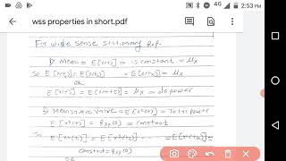 Famous wide sense stationary random process all properties listing Profile