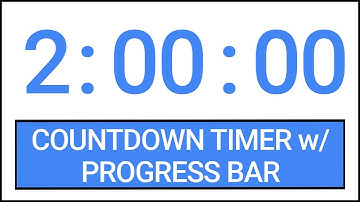 2 hour 00 min Countdown Timer w/ Progress Bar #Timer #Countdown