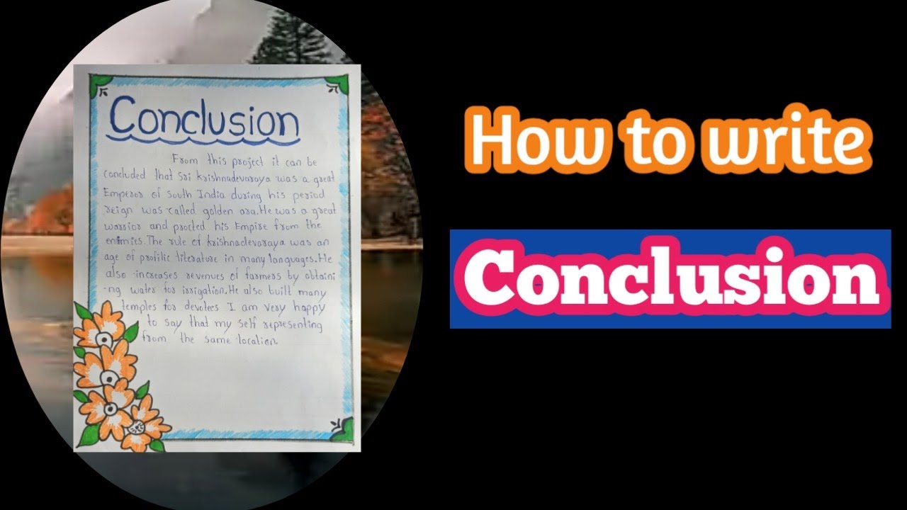how to right a conclusion