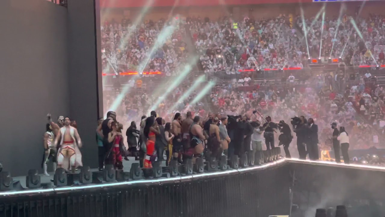 WrestleMania 37 - All Superstars Come On Stage For Opening