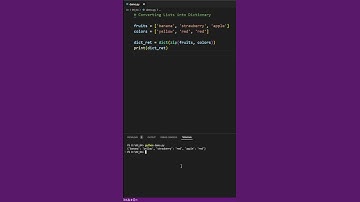 Convert Lists into Dictionary in Python... Why not? #shorts #python #programming #tips