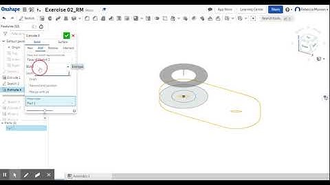 Onshape: Selecting inside symmetric extrusions