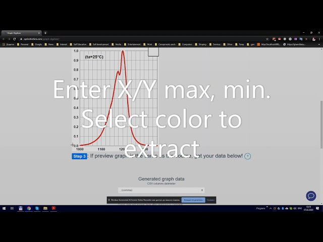 Graph digitizer tool explanation