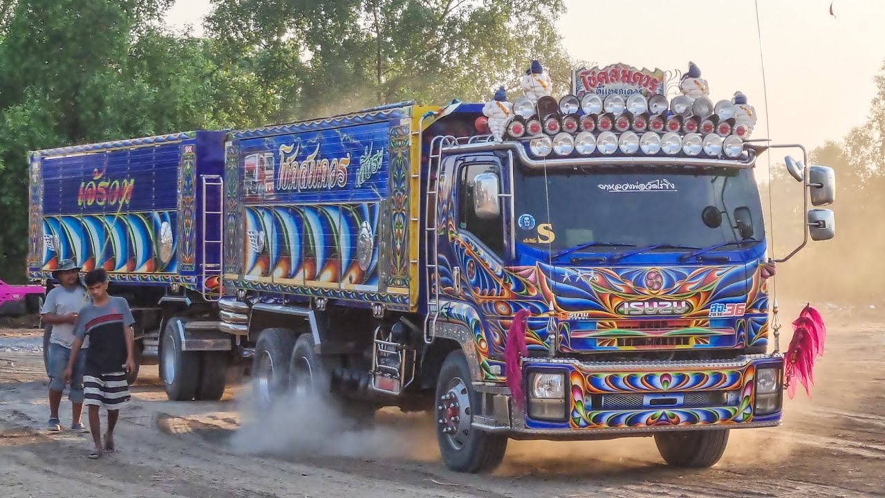 พ่วงแม่ลูกลงดินหน้างาน isuzu Fvz300วาง6uz1แต่งสวยๆ โชคสมควร by.เสี่ยระ