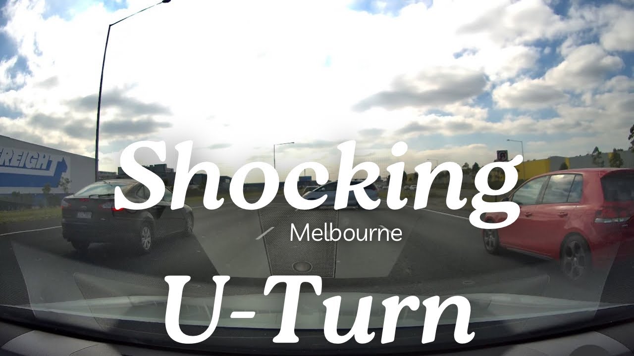 Shocking U-Turn on Melbourne Freeway | Dashcam Captures Dangerous Driving