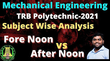 TRB Polytechnic Afternoon and Forenoon Subject Wise detailed comparison | Which exam tough one?