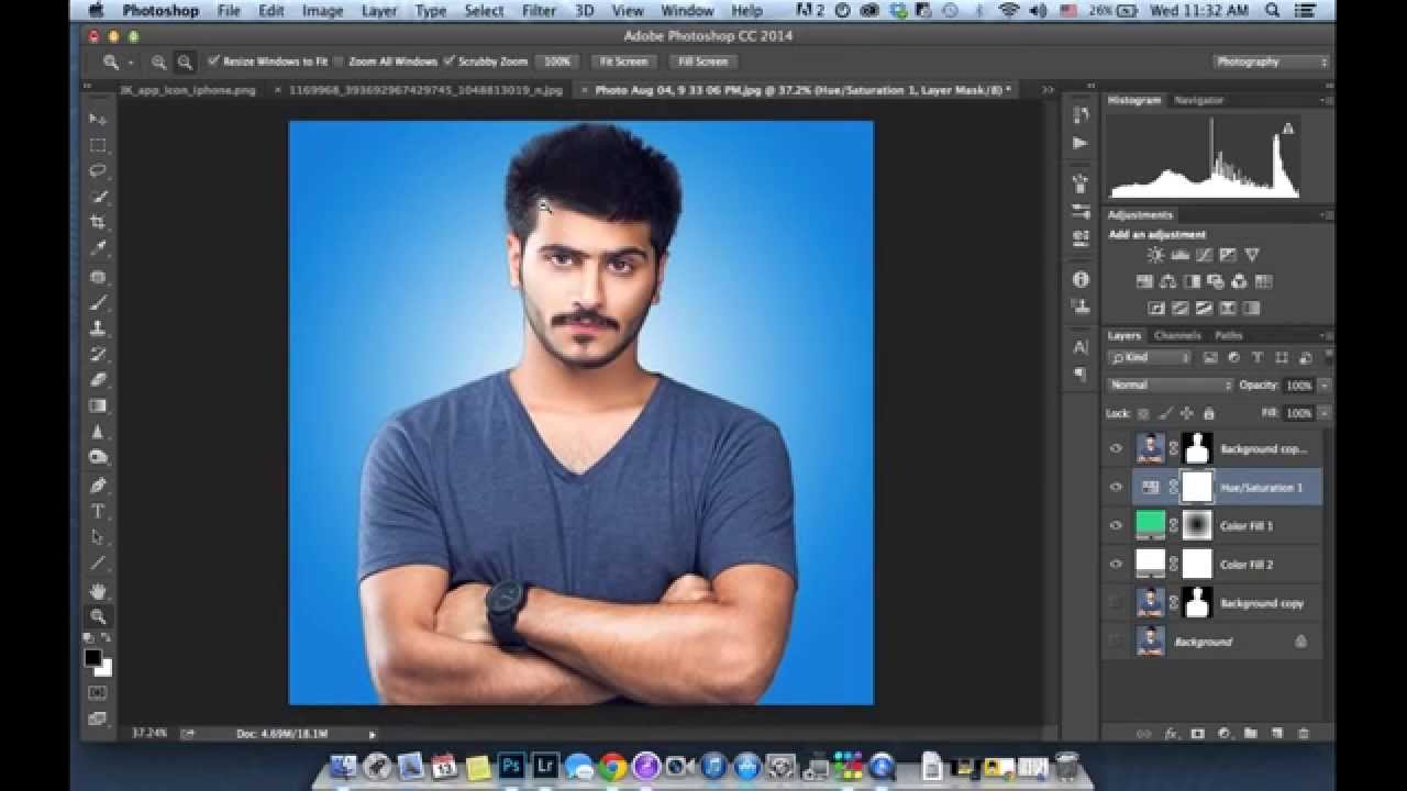 كيف تغير خلفية الصورة بالفوتوشوب How To Change Background In Photoshop Youtube