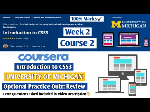 Introduction to CSS3 | Coursera | Web Design for Everybody | Optional Practice Quiz: Review Answers