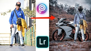 New 2020 | Bike ridar| photo editing tutorial  in PicsArt and lightroom best photo manipulatio screenshot 5