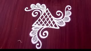 Freehand triangle kolam designs | simple daily muggulu #rangolidesigns #kolamdesigns #padikolam