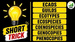 Ecads, Ecotypes, Guilds, Ecospecies, Coenospecies, Genocopies & Phenocopies 🔥 | PGT TGT Biology