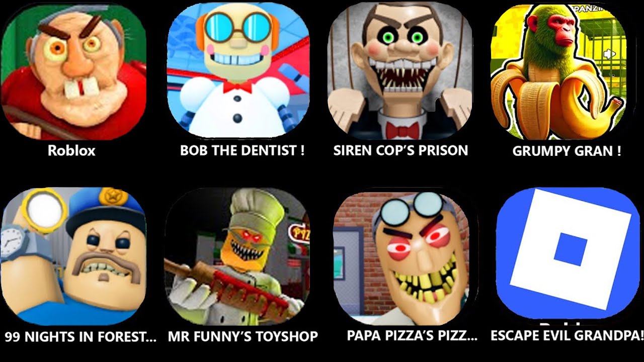 MR. STINKY'S,ZOEYSTERY PRISON,Roblox,SIREN COP'S PRISON!,TRASH MONSTER OBBY!,BARRY'S PRISON...