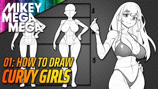 How To Draw COURSE! SIMPLE SHAPES For CURVY ANIME GIRLS