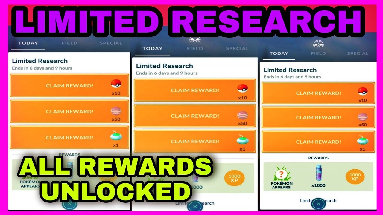 Limited Research | New Research task in Pokemon go | New Event Pokemon Go