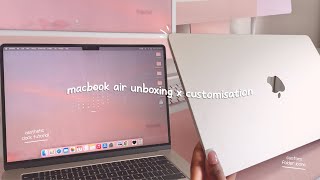 15' MacBook Air Unboxing and Customisation | Customise my new 2023 Starlight MacBook Air with me!