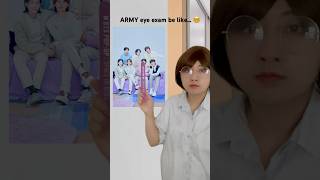 ARMY eye exam be like… 🤓😂 #bts #shorts