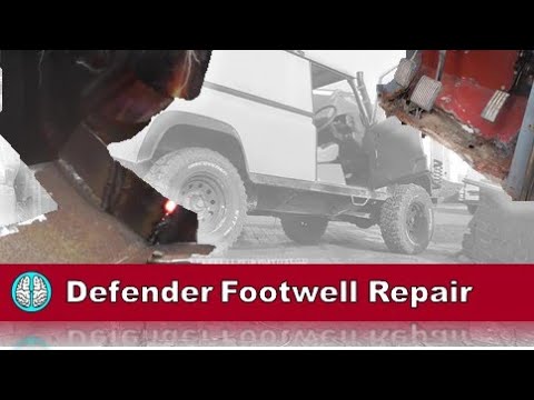 Making a Template and Repair patch for Land Rove Defender foot well. No Dismantling