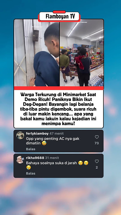 It feels like a scene from a zombie movie! Residents are trapped in a minimarket during a demonst...