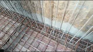 Tie Beam Ki Binding & Retaining Wall Ki Steel & Underground Water Yank Slab Ka Steel