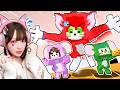 たまちゃんとネズミに変身！？凶暴なネコにバレずにチーズを集めるマインクラフト🧀💨【まいくら・Minecraft】よろずや🍭 × TAMAchan🍳🐾