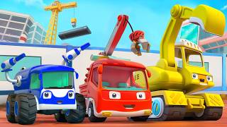 🔴LIVE | Construction Truck Song | Excavator, Crane truck | Nursery Rhymes & Kids Songs | BabyBus