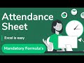 How to Create an Attendance Sheet in Excel | Step-by-Step (Beginner to Advanced)