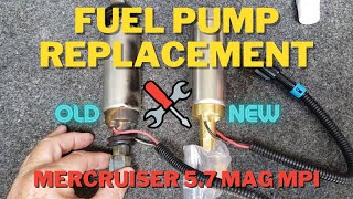 Boat Fuel Pump Replacement, Mercruiser 5.7 Mag MPI