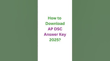 How to download AP DSC Answer key 2025 | Steps to download AP DSC Answer key 2025