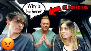 PICKING MY BOYFRIEND UP WITH MY EX IN THE CAR! *Bad Idea*