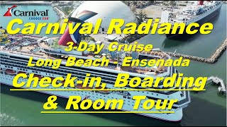 Part 1  Carnival Radiance 3Day Cruise I Check in, Boarding & Room Tour