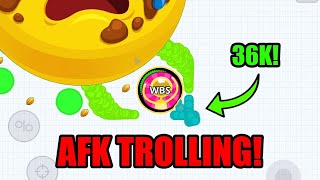 AFK TROLLING MACRO HACKERS *LVL101*!! Agar.io Mobile - REVENGE TROLL HIGHSCORE - FAKE SKIN - AGARIO