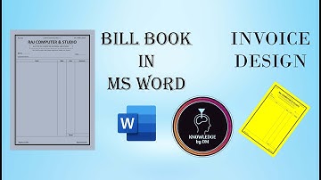 Make a Bill Book in A5 Paper Size, How to Create Invoice in MS Word.