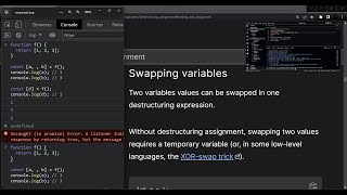 Swapping Variables and Parsing an Array Returned from a Function - Destructuring Assignment.