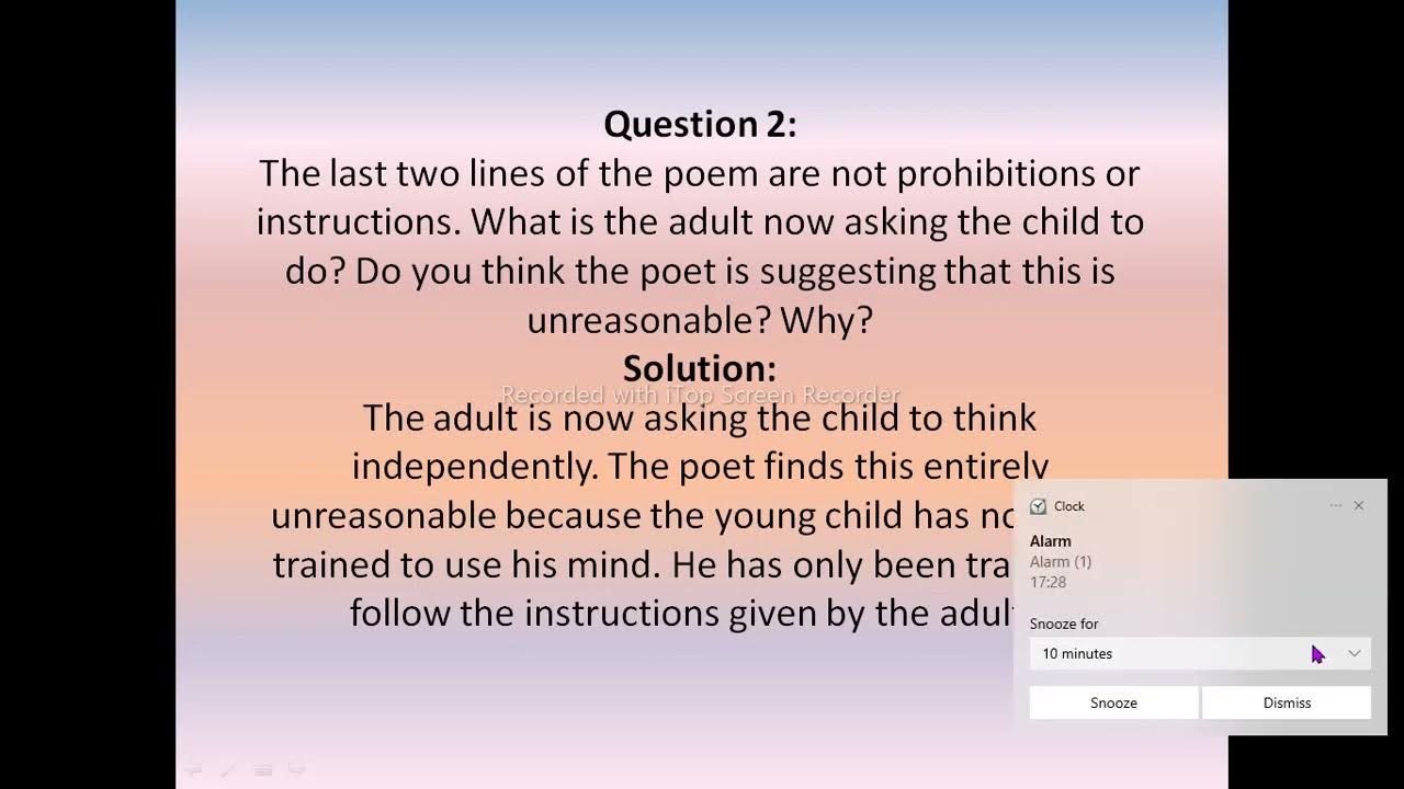 58 CLASS 7 HONEYCOMB POEM CHIVVY QUESTIONS AND ANSWERS YouTube class-7-english-chapter-5-poem-chivvy-youtube