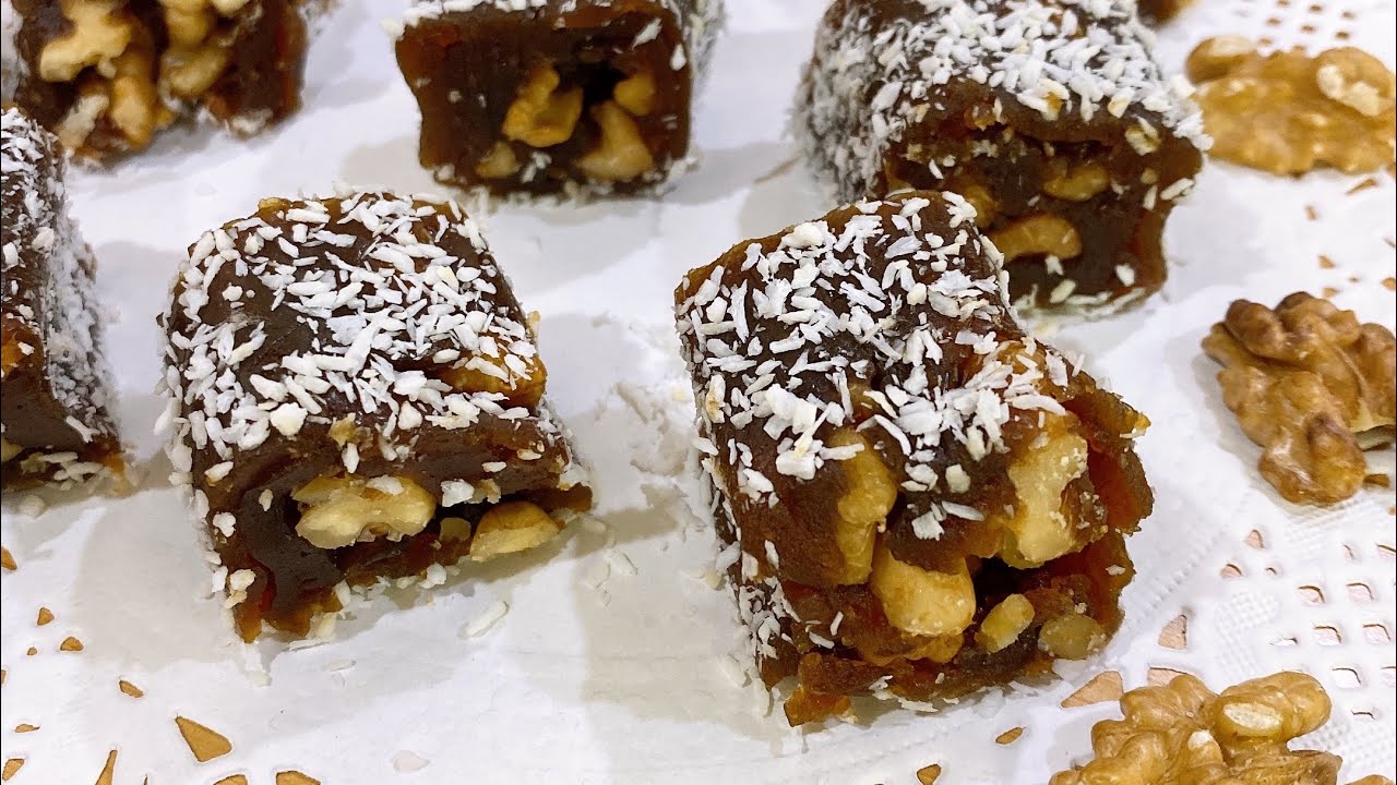 طريقه عمل حلقوم ( ملبن ) بدبس التمر و المكسرات  من غير مستكه او جلاتين من مطبخ نور