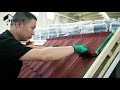 JINHU Stone Coated Metal Roof Tile Installation Video