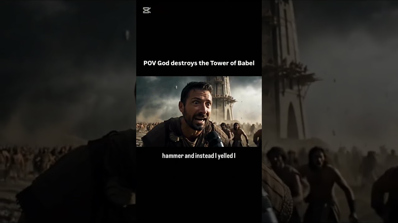 God Destroyed the Tower of Babel. Ai Generated