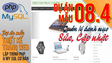 Dự án mẫu - Thiết kế web | Bài 08.4: Sửa, Cập nhật danh mục, edit, update category | Thầy Hộ Fpoly