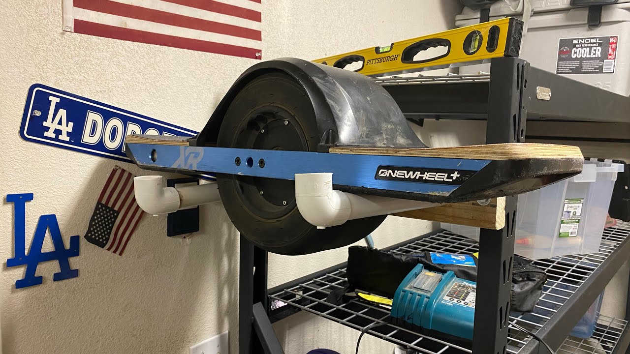 Onewheel cheap DIY rack - YouTube
