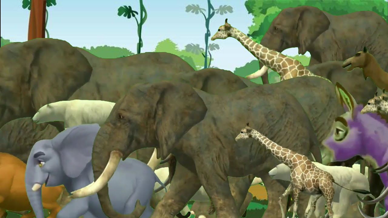 Wild Animal Stampede Chaos Happens | All animals running | 🦖😱 ( Part 6) Animals ‎⁨@RKRahulRajbhar