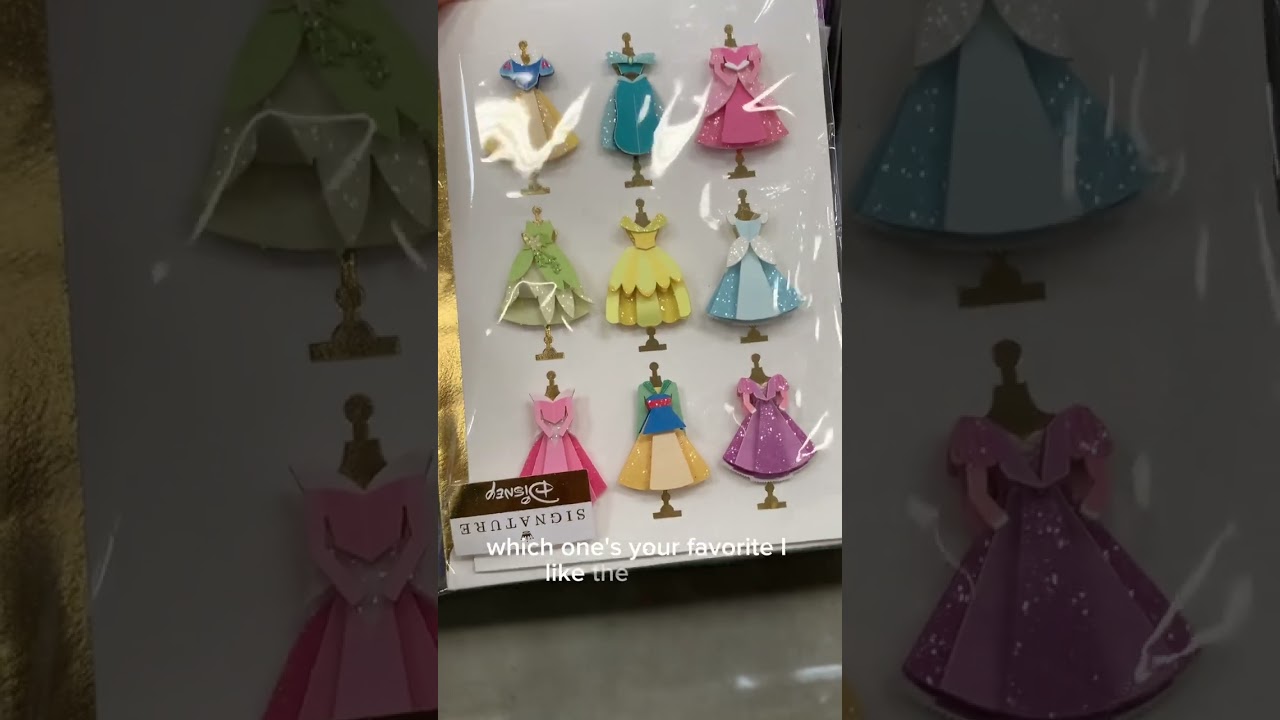 Disney princess dress card 