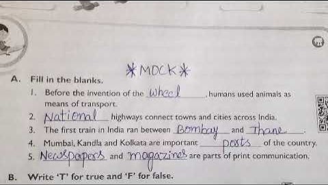 Transport and Communication Ch -15  Sst Textbook Answers Class 4