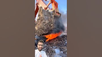 Quickly remove debris from the bucket #excavator #debrisremoval #hitachi #bulldozer #tools #machine