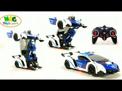 Robot Transformers rc bisa berubah dengan remot control. 