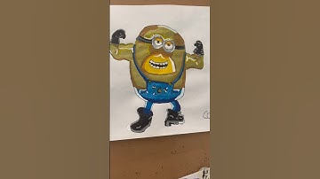 I Drew Mega Minion dave From Despicable Me 4#shorts