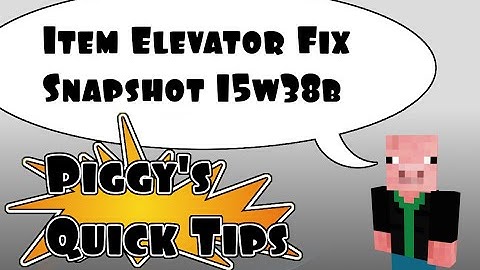 Minecraft - Glass Item Elevator Fix For Minecraft 1.9 - Piggys