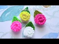 CROCHET TUTORIAL 🌹 Mini Rosas a Crochet paso a paso 🌹Mini flor tejida muy fácil